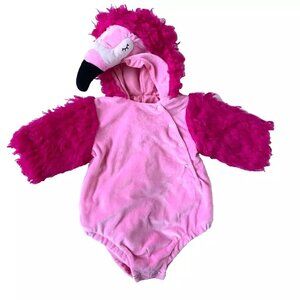 Pottery Barn Kids 12-24m Toddler Baby pink Flamingo Halloween Costume Bodysuit